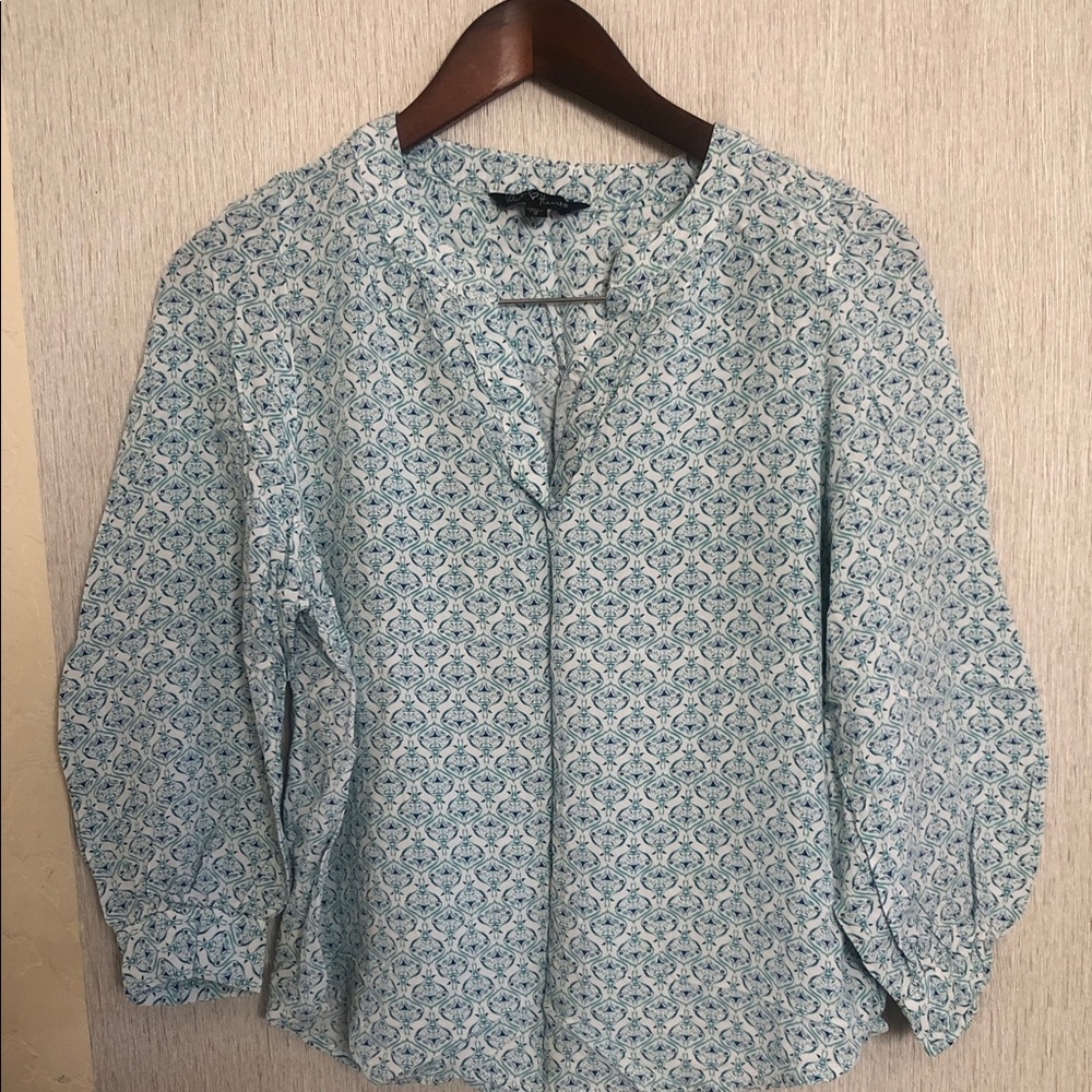 Velvet Heart Light Blue Printed Women's Blouse
